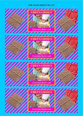 Diwali Cracker Chocolate Pre-cut Sticker Large Ladi 4 Stickers In 1 Sheet