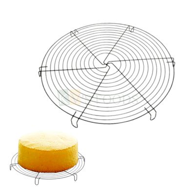 1PC Circle Diameter 12.5 Inch, Height 0.9 Inch, Nonstick Wire Cookie Cake Cooling Rack for Baking, Removable Oven Tray Safe Toast Steel Grill For Oven Roasting Cooking Grilling BBQ Oil Drain Rack Tool