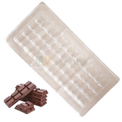 1 PC Size 10.8 x 5.2 Inches, Thickness 1 Inch Rectangle 7 Cavity Polycarbonate Chocolate Bar Mould, Double Line Cadboury Gummy Jelly, Ice-cubes Making Mold Birthday Theme, Gifting DIY Cake Decorations