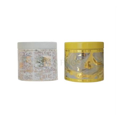 1PC Size Diameter 3.3 Inches Height 3.1 Inches, Grey/Yellow, Golden Digital Print Metal Tin Jar, Small Size, For storing Dryfruits, Festive Christmas Gifting, Packing Cookies Muffins, Bakery Container