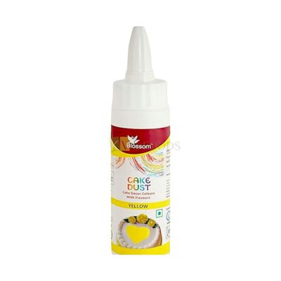 1 PC Blossom Yellow Edible Cake Dust Powder Metallic Matte Finish Colour (60 gm) Phusphus Spray for Cake Icing Décorations Sparkling Sugar,  Can be brushed onto Fondant Gumpaste, Chocolates, Cupcakes