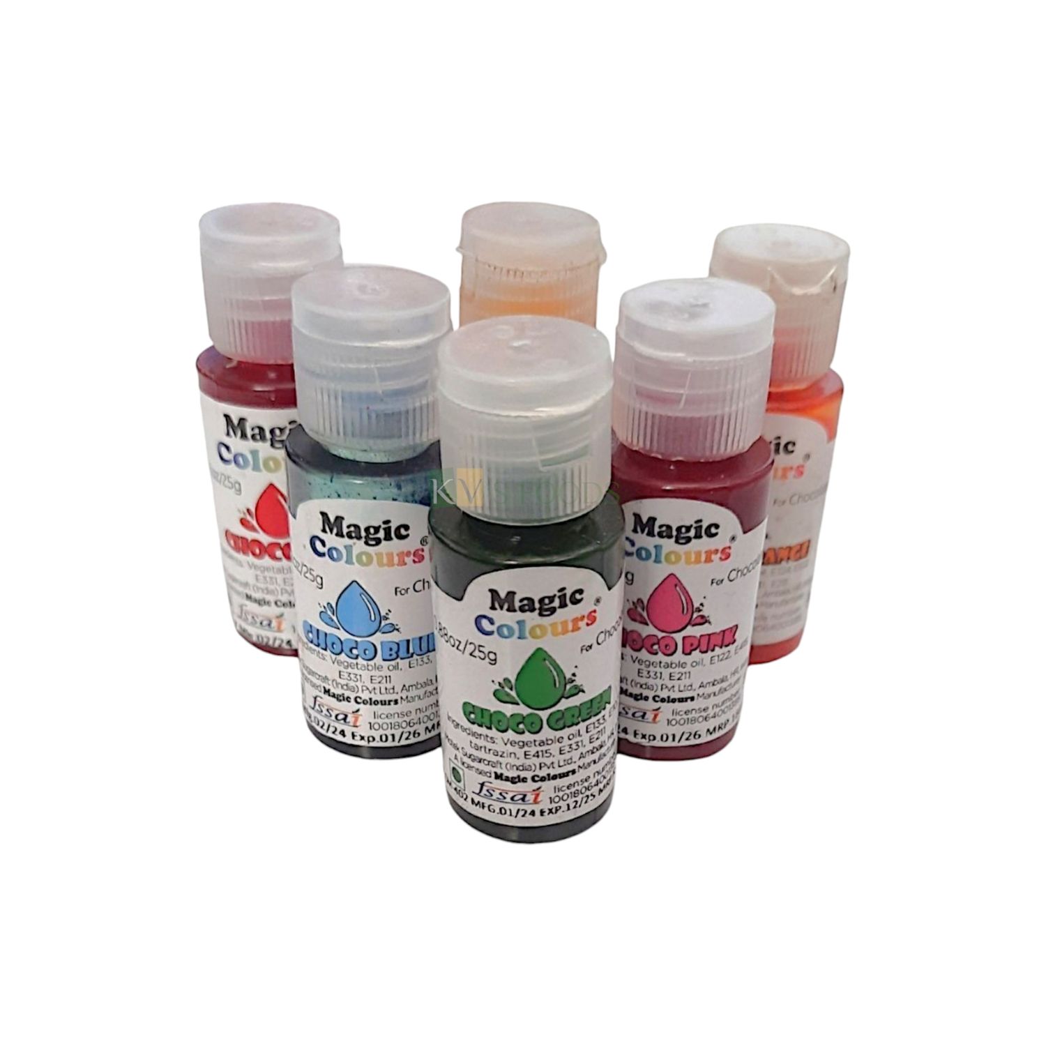 1 PC Magic Colours Edible Chocolate Colour (25 Gram), Choco Mini Gels Candy Food Colours Oil Based Colours, Used for making Pralines, Ganache, Bonbons, Chocolate Piping and any Chocolate Decor