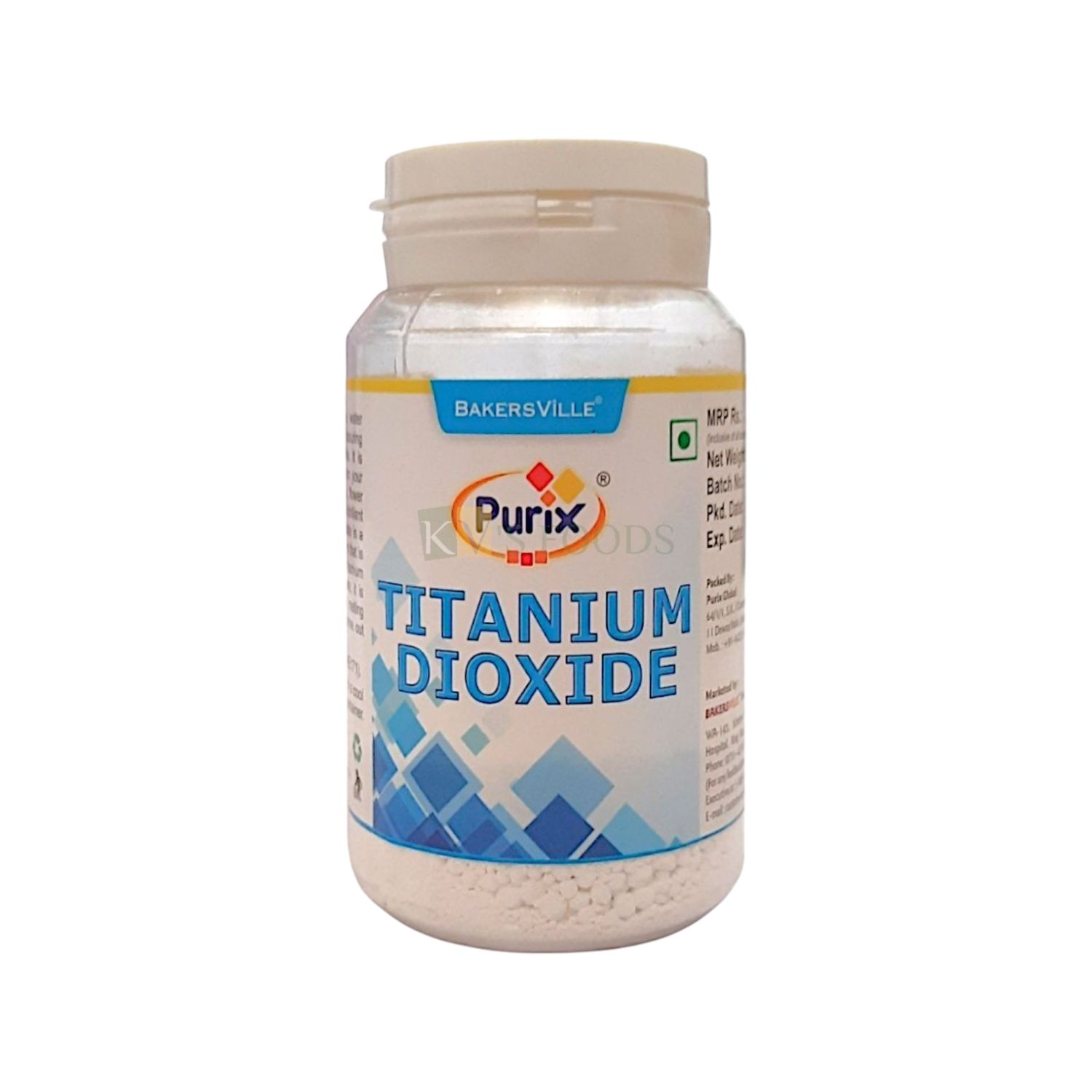 1 PC Purix Titanium Dioxide, (25 Gram), Used in Cake Decorating to turn your Fondant Icing, Modeling Paste, Flower Paste, White Chocolates to a brilliant shade of white, Powder Form Based