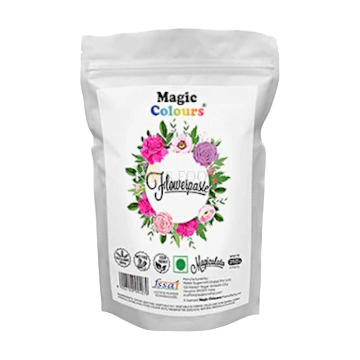 1 PC White Colour Flower Paste (250 Grams) for Edible Flowers, Suitable for making different shapes flowers for Birthday cakes, Wedding Anniversary Cakes, Engagement, Love, Valentine Theme Cakes
