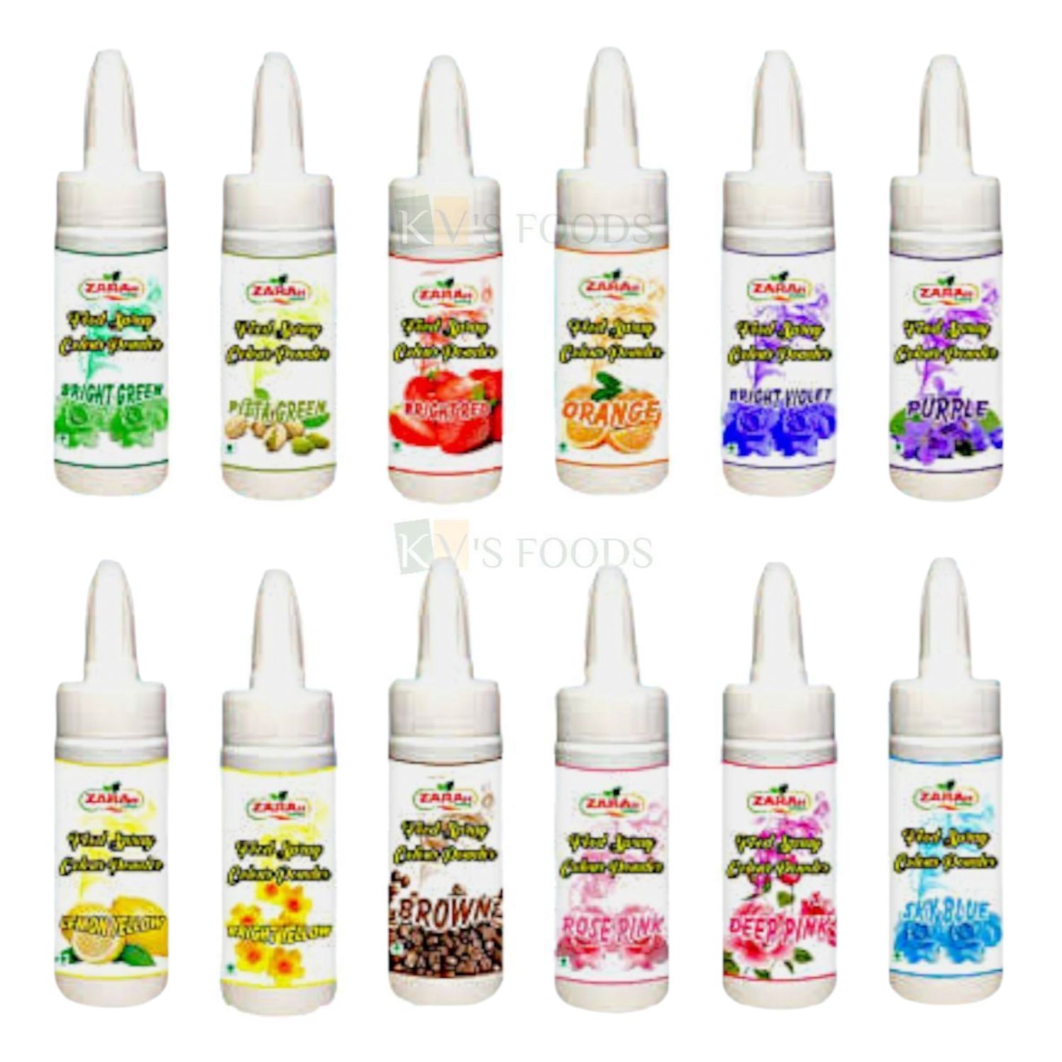 1 PC Zarah Foods Edible Phusphus Spray Colour 50 gram, Powder Colour for Cake, Cupcakes, Pastry, Muffins, Chocolates Decorations, Birthday, Wedding Anniversary Engagement Cakes Decorations