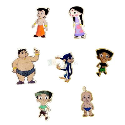 20 PCs Colourful Mix Design Chhota Bheem Cartoon Theme Pre-Cut Pre-Printed Edible Wafer Paper Cutout Cake Decorations Kids Girl Boys Happy Birthday Cake Topper Stick-on Cake Decor DIY Cake Decoration