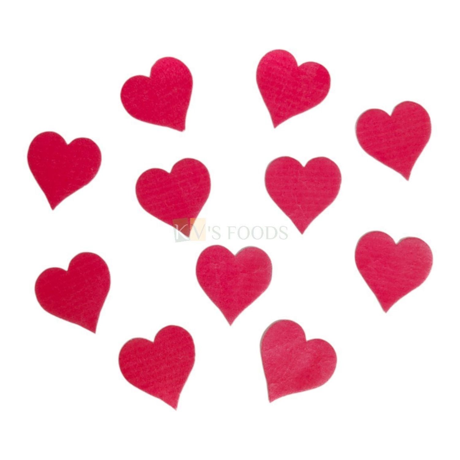 35 PCs Red Colour Hearts Shape Mix Design Pre-Cut Pre-Printed Edible Wafer Paper Cutouts Cake Decorations, Cupcake Topper Decor Stick-on Cake Decor Wedding Cake Topper Set DIY Cake Decorations