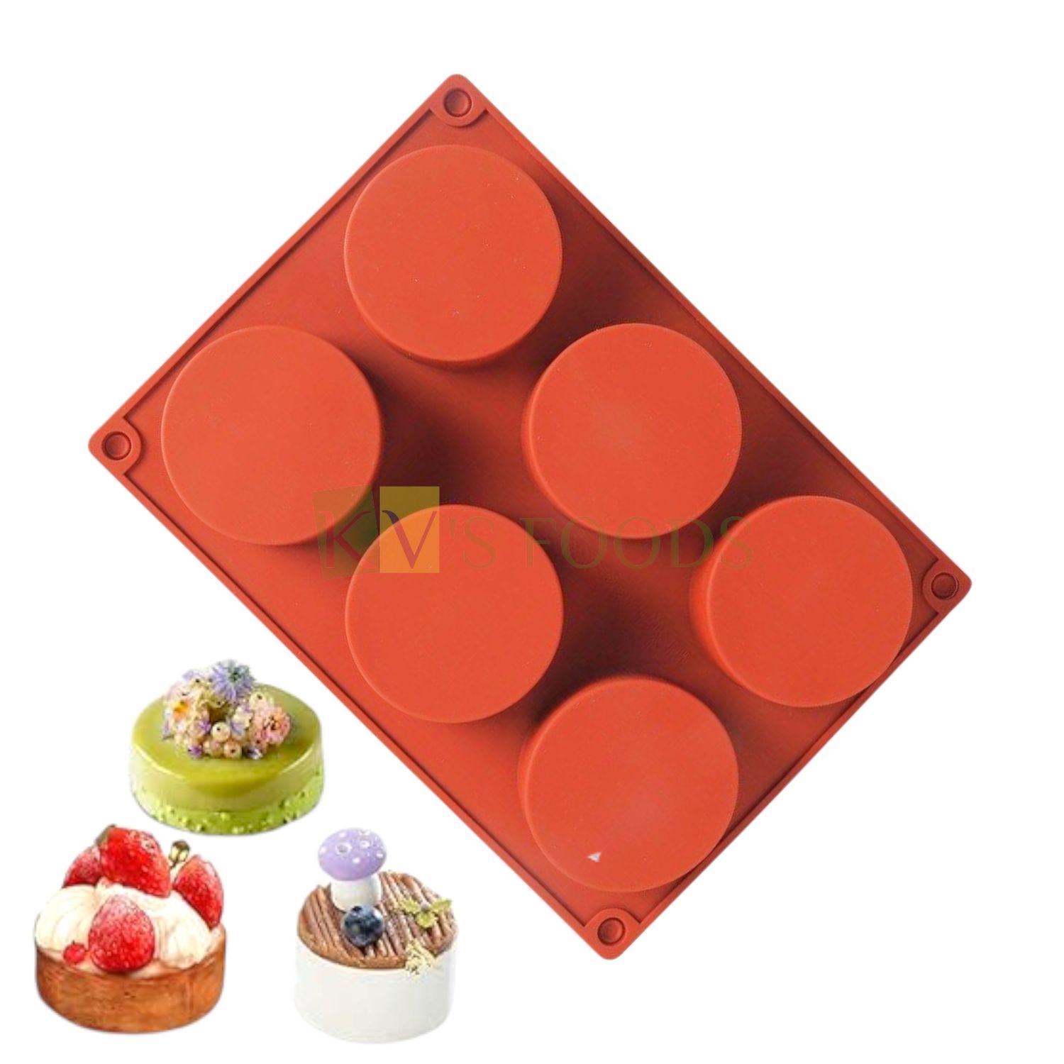 6 Cavity Cylindrical, Mousses Silicon Mould, Bomb Melts, Desserts, Bakeware, Bath Bomb, Soap, Candle, Candy, Cupcakes, Jelly Pudding, Pinata Cakes DIY Baking Kitchen Accessories Tools