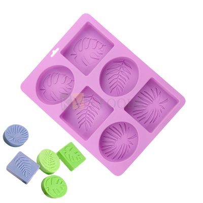 6 Cavity, Rectangular, Oval Tropical, Palm, Olive Leaf Silicon Soap Mould, Mousses, Desserts, Bakeware, Bath Bomb,  Hawaii Style Candle, Candy, Cupcakes, Jelly, Pudding, Epoxy Resin DIY Baking Tools