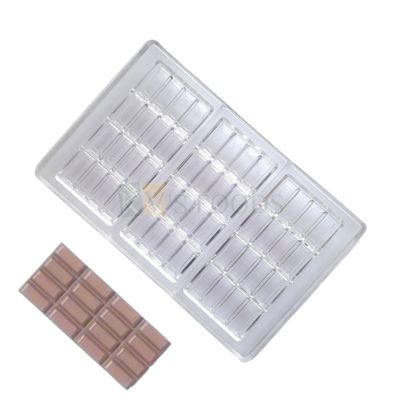 1 PC Size 10.8 x 6.9 Inches, Thickness 1 Inch Rectangle 3 Cavity Polycarbonate Chocolate Bar Mould, Cadbury Candy Gummy Jelly, Ice-cubes Making Mold Birthday Theme, Gifting DIY Cake Decorations