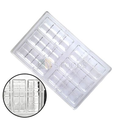 1 PC Size 10.8 x 6.9 Inches, Thickness 1 Inch Rectangle 6 Cavity Polycarbonate Chocolate Bar Mould, Cadbury Candy Gummy Jelly, Ice-cubes Making Mold Birthday Theme, Gifting DIY Cake Decorations