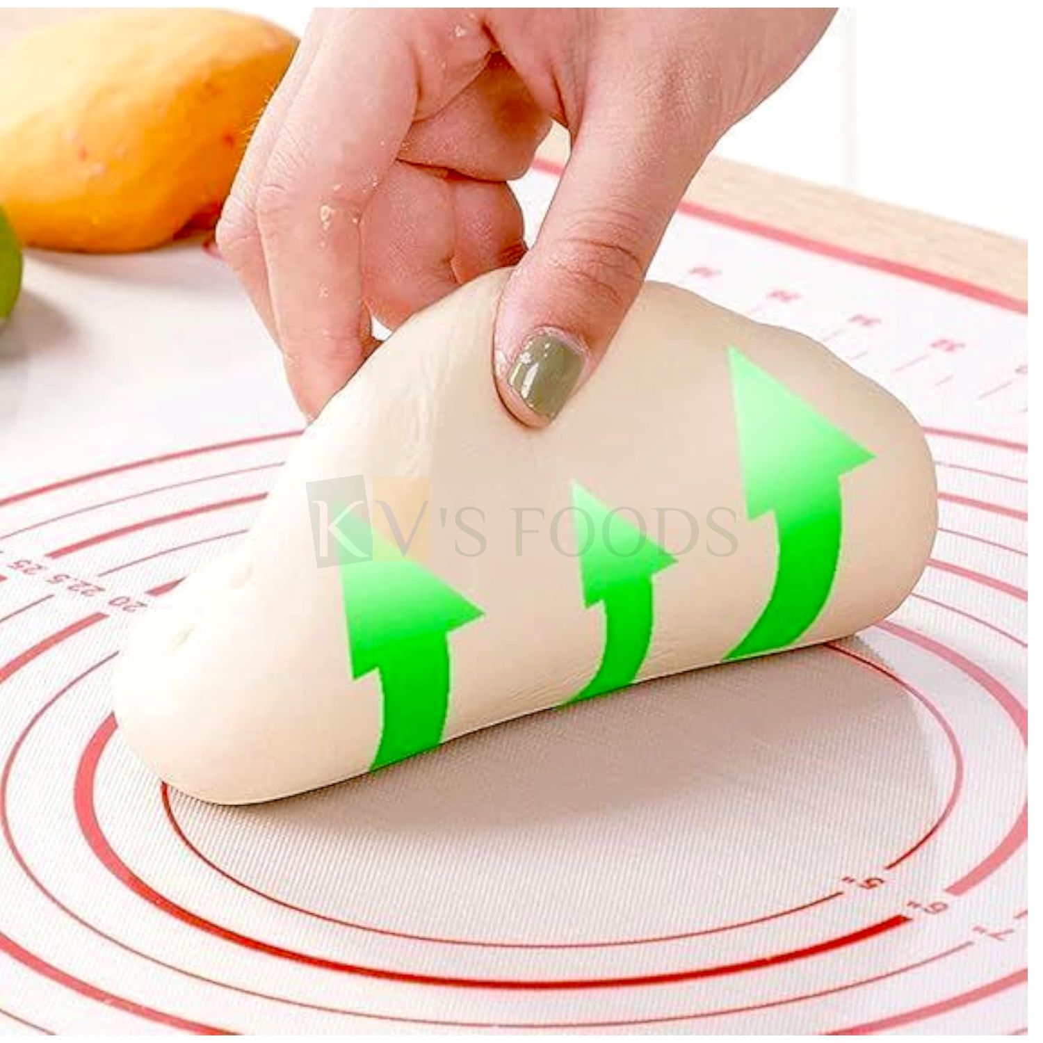 PC White Small Silicone Mat, Non-stick, Baking Mat for Pastry Flour  Kneading Rolling Dough with Scale Measurements, Fondant, Pie Crust Mat,