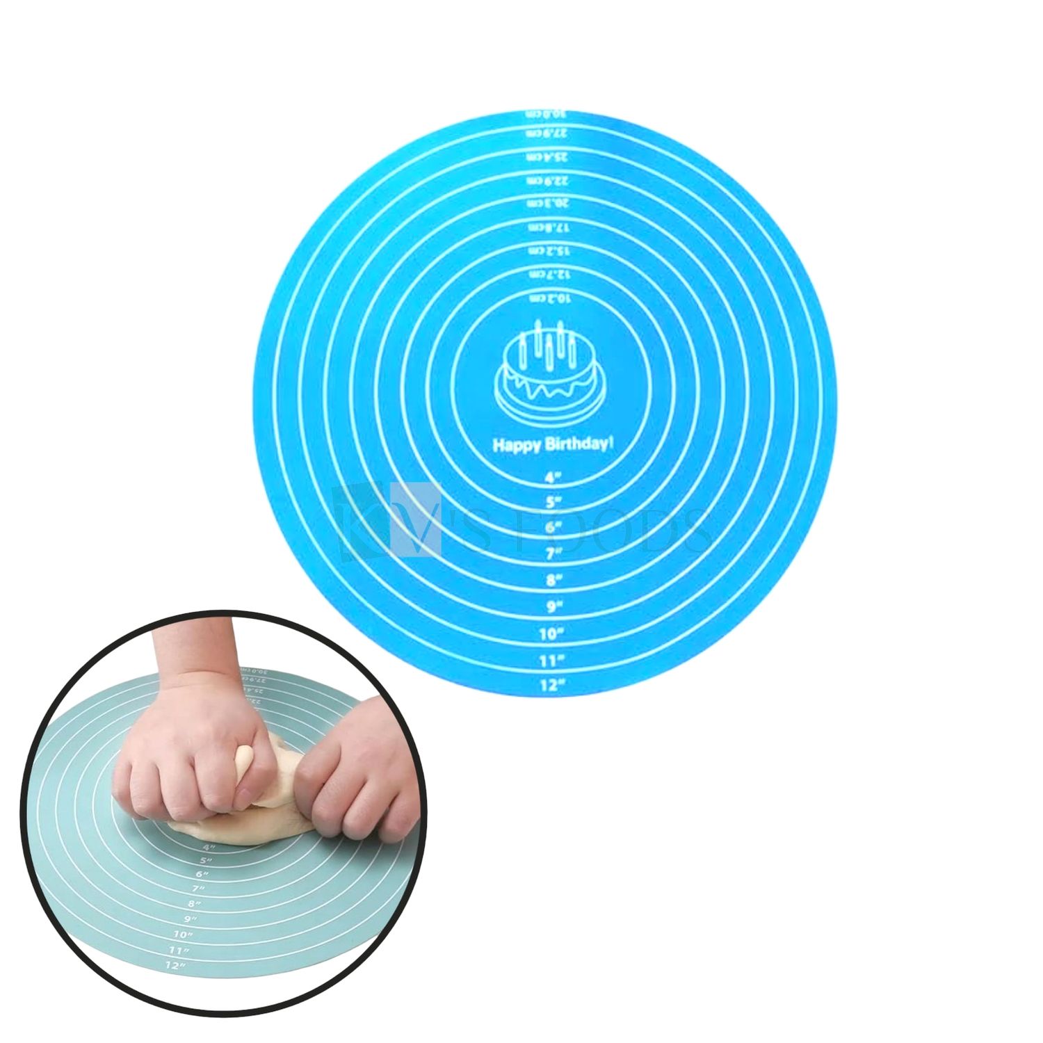 1 PC Silicone Mat in Different Colours Non-stick Pads Baking Mat for Pastry Flour Rolling Dough with Measurements, Fondant Mat Kitchen Gadgets Roti Chapati Rolling Kneading Accessories, Random Colours