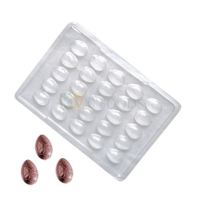 1 PC Size 9.5 x 6.6 Inch, Thickness 0.5 Inch Rectangle 25 Cavity Easter Egg Shape, Pattern Texture Surface PVC Chocolate Mould, Dinosaur Egg, Transparent Candy, Chocolate Molds, Garnishing Gummy Jelly