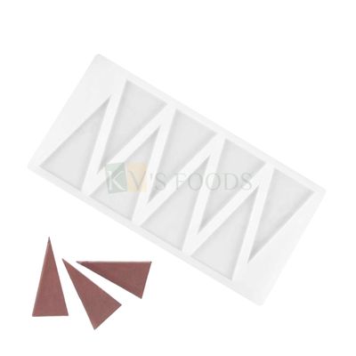 8 Cavity Silicon Triangle Shape Mould, Sugar-craft, Desserts Inserts, Chocolates, Ice Cream Garnishing, Cake Topper, Jelly Candy, Fondant, Side Decor DIY Cakes, Cupcakes Food Decorations Molds