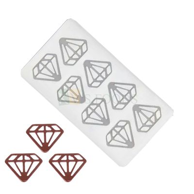 8 Cavity Silicon Triangle Diamond Shape Mould, Sugar-craft, Desserts Inserts, Chocolates, Ice Cream Garnishing, Cake Topper, Jelly Candy, Fondant, Side Decor DIY Cakes, Cupcakes Food Decorations
