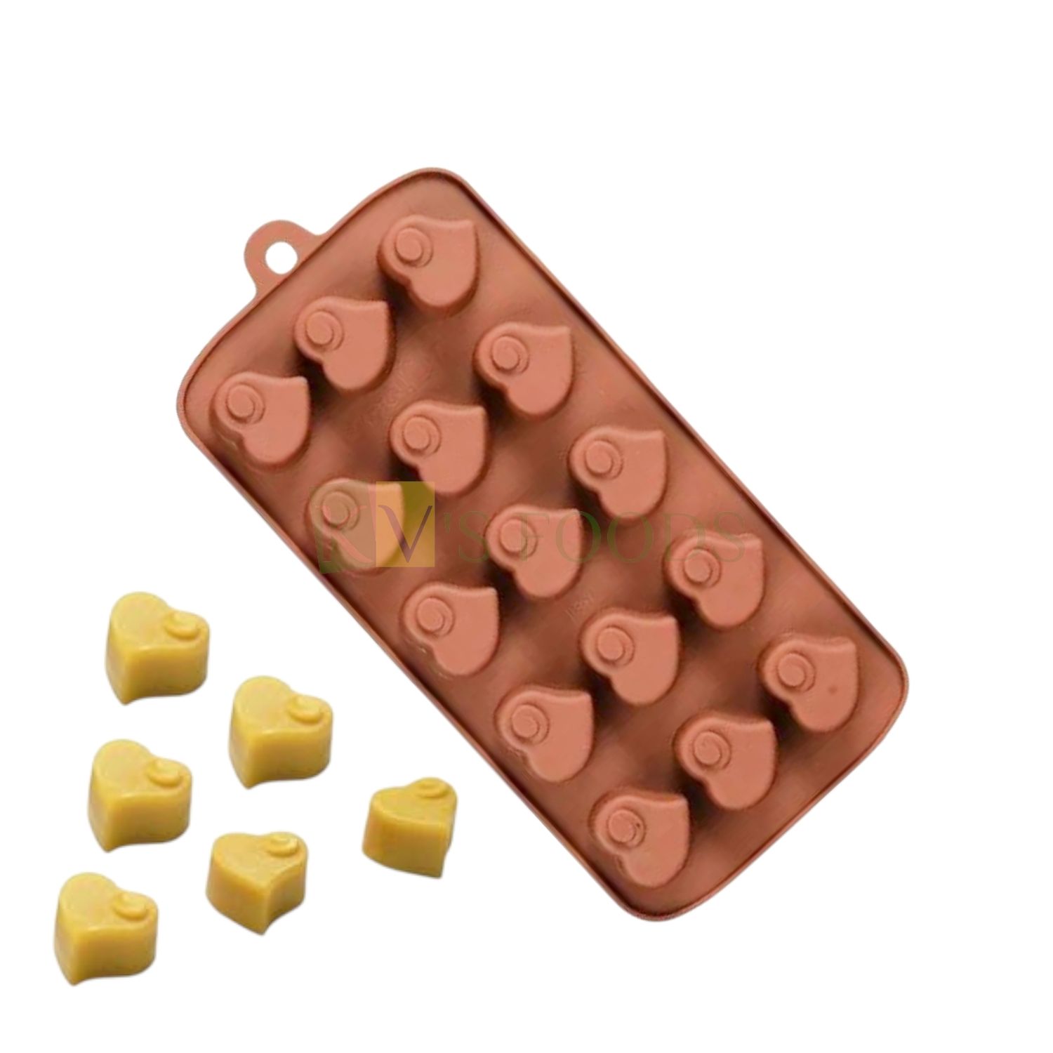 15-Cavity Hearts Comma Shape Design Silicon Chocolate Mould, Sugar Craft, Cake Decoration, Pudding, Dessert, Jelly, Gummy, Garnishing, Candy, Pralines, Fondant, Baking DIY Cake Food Decorations