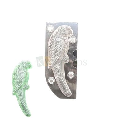 1 PC Transparent 3D Parrot Shape Polycarbonate Chocolate Mould, Baking Tools, Magnetic Mold, Cake Toppers, Kids Girls Boys, Animal, Jungle, Birds Theme, Birthday Cakes, DIY Cake Decorations