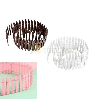 1PC Wooden Length 34.5 Inch Big Artificial Fence Cake Topper in Different Colours, Cake Inserts, Mini Garden Barrier Decor And Accessories, Mini Gates, Home Decorations Christmas Tree Fence Trinkets