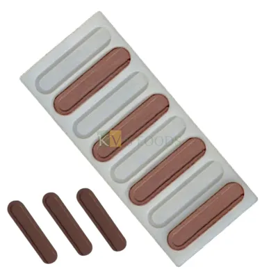 1 PC White Transparent 8 Cavity Hollow Circular Rectangle Shape Silicon Chocolate Garnishing Sheet Moulds, Sugar-craft, Cake Dessert Insert, Ice Cream Cake Decoration Candy, Fondant DIY Food Decor