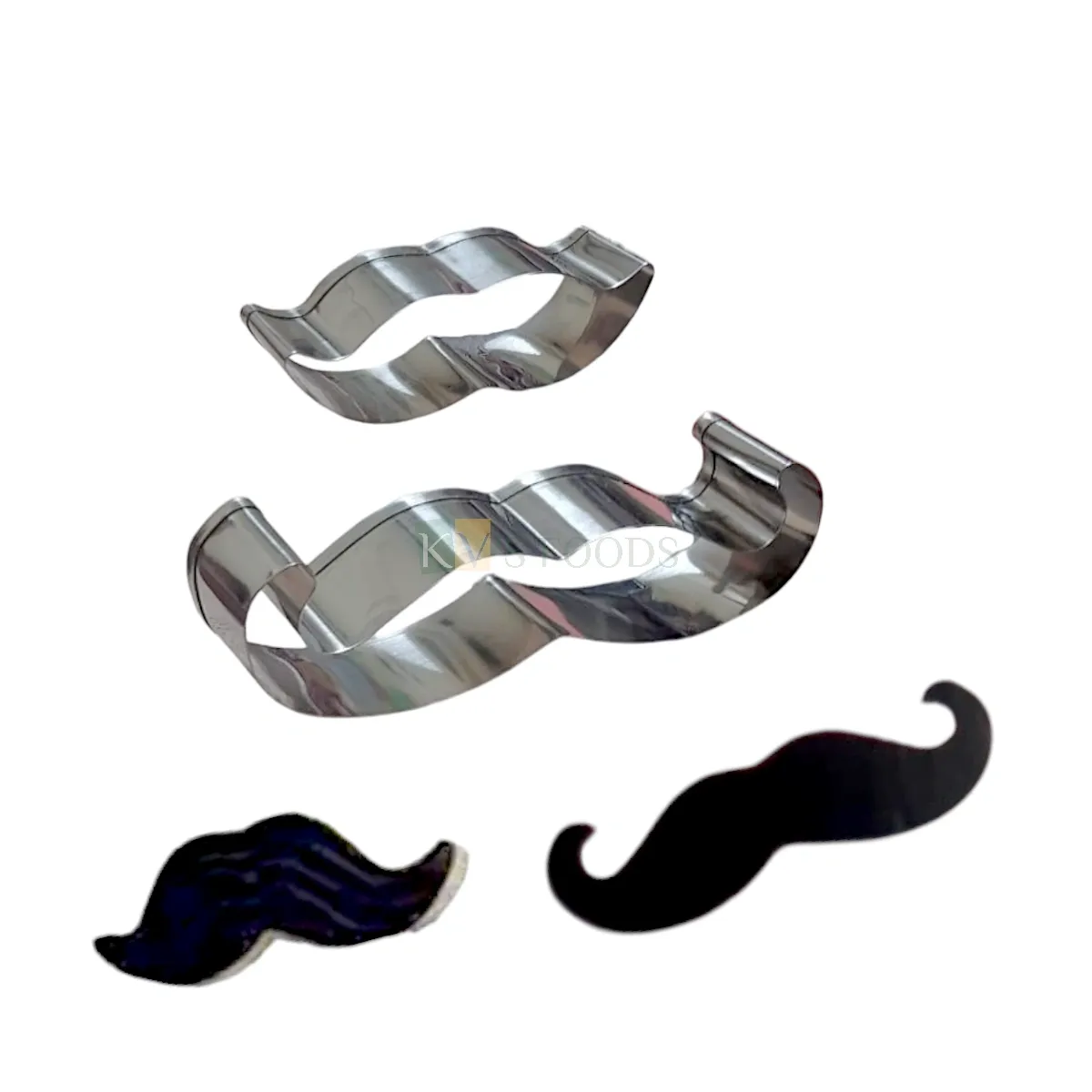 1 PC Silver Steel Mustache Cutters Plunger, Pancake Cookies Chocolate Mould The Little Man Cupcake Theme, Kids Boys 1st Happy Birthday Theme  Birthday DIY Cake Decorations