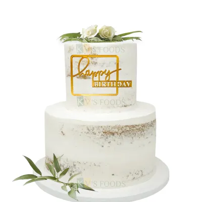 1PC Golden Acrylic Shiny Glass Finish Happy Birthday Letters Cake Topper Unique Elegant Font Design Cake Topper, Girl Boy Cake Insert, Chidren&#39;s Friends Collegues Birthday Party DIY Cake Decorations
