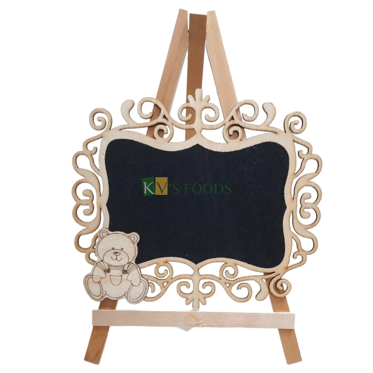 1PC Mini Wave Shape Design Chalkboard Set, Signs Chalkboard Tags, Labels Kids Mini Tabletop Mount Wooden Blackboard for Food Signs, Wedding Signs, Message Board, Party Buffet and Event Decorations