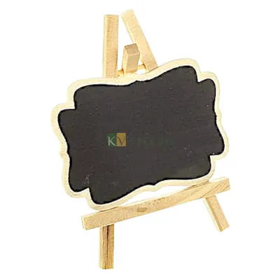 1PC Mini Chalkboard Set, Signs Chalkboard Tags, Labels Kids Mini Tabletop Mount Wooden Blackboard for Food Signs, Wedding Signs, Message Board, Party Buffet and Event Decorations
