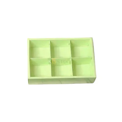 5 PC Set of 6 Brownie Hamper Box Size 9.2*6 Height 2 Inch for Cookies, Chocolates Doughnuts, Finger Food Bakery Pacakging DIY Mini Gift box
