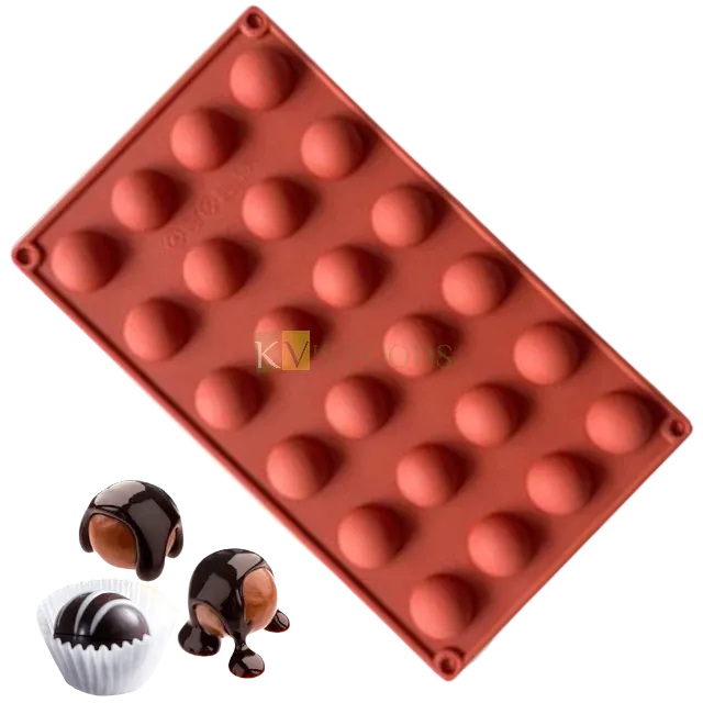 24 Cavity Half Round Small Sphere Dome Ball Bomb Melt Semicircle Silicone Chocolate Mould DIY Mould