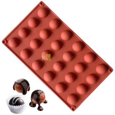 24 Cavity Half Round Small Sphere Dome Ball Bomb Melt Semicircle Silicone Chocolate Mould DIY Mould