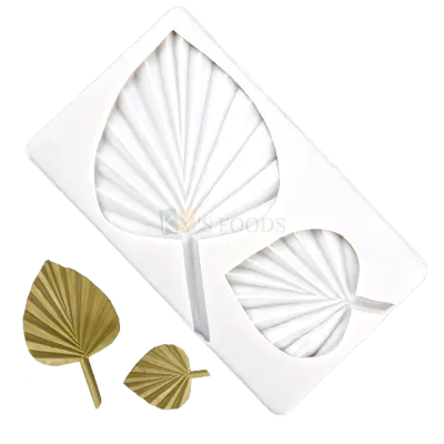 2 Cavity Palm Leaf Origami Shaped 2 sizes,  Chocolate Garnishing Cake Decoration, Candy, Fondant, Chocolate DIY Silicon Mould