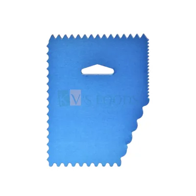5 sides in 1 Metal Cake Edge Scraper Decorating Comb Icing Smoother Cake Decorating Tool - half circle and sawtooth design