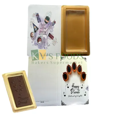 Happy Diwali Message Bar Chocolate Book Empty Box | Greetings With Chocolate