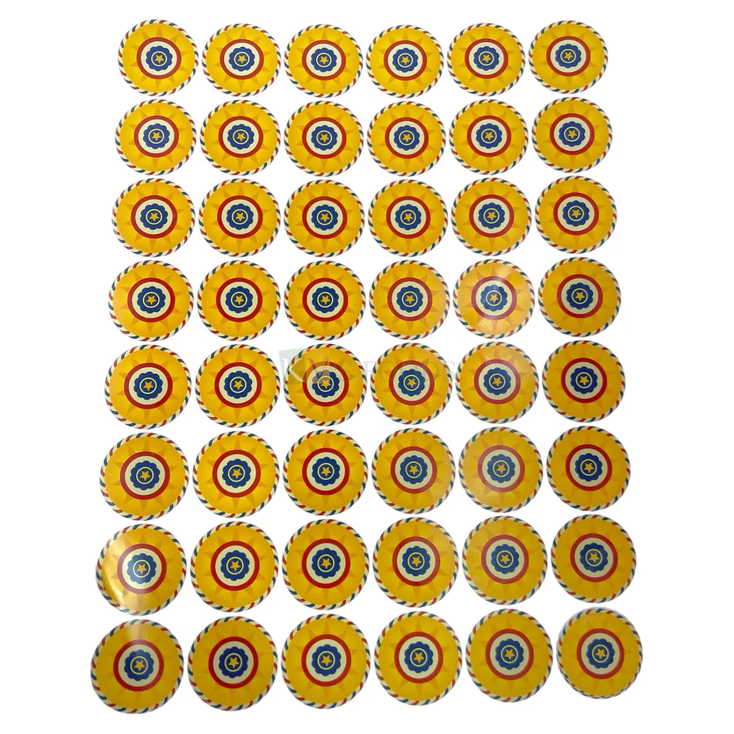 Diwali Cracker Chocolate Pre-cut Jamin Chakkar 48 Stickers In 1 Sheet