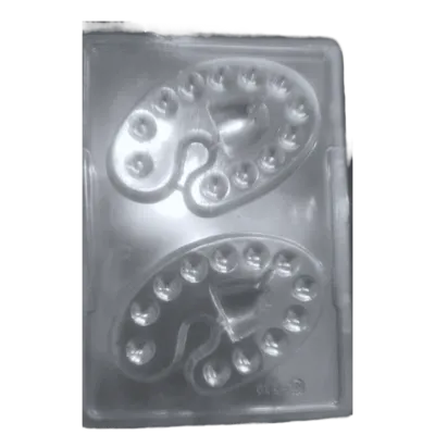 Painters Colour Plate Chocolate Mould PVC 2 Cavity - KV&#39;s FOODS