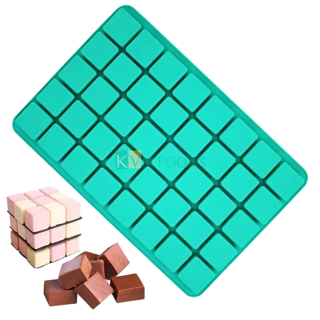 40 Cavity Square Silicone Chocolate, Candy, truffle, Ice Cube Tray, Grid ,Hard Candy, Pralines Gummy Jelly DIY Mould