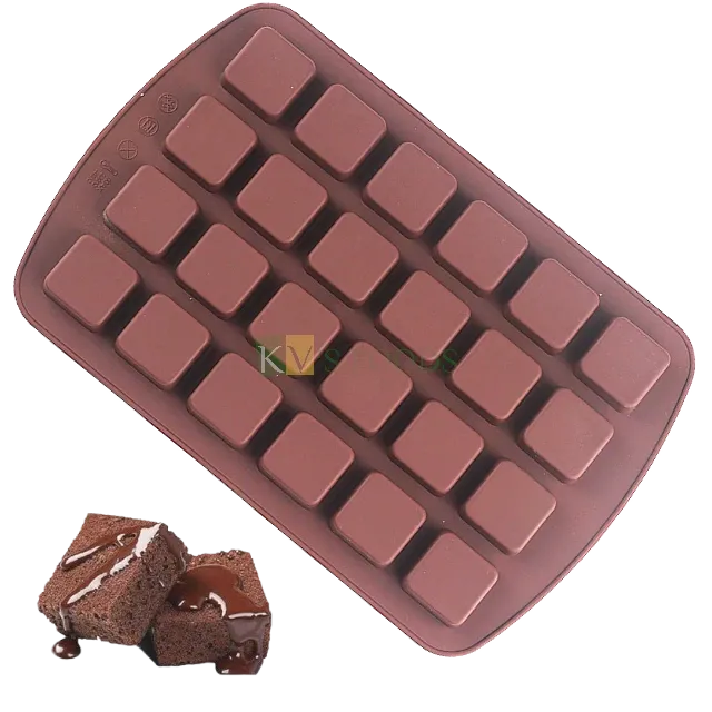 24 Cavity Big Square Silicone Chocolate, Candy, truffle, Brownie, Ice Cube Tray, Grid ,Hard Candy, Pralines Gummy Jelly, Soap DIY Mould