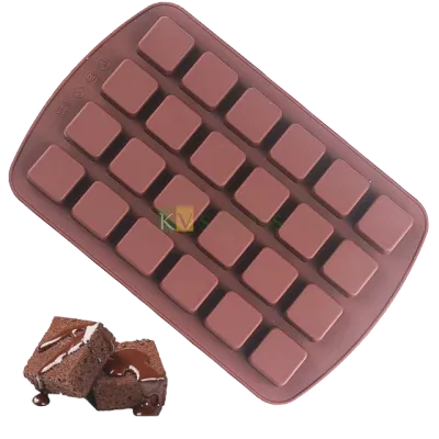 24 Cavity Big Square Silicone Chocolate, Candy, truffle, Brownie, Ice Cube Tray, Grid ,Hard Candy, Pralines Gummy Jelly, Soap DIY Mould