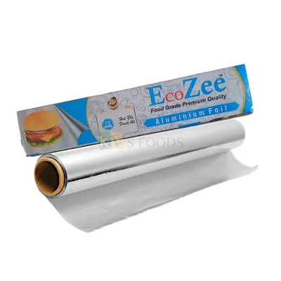 1 PC 72 Meter Width 12.5 Inch Thickness 12 Microns Aluminium Foil Food Grade Eco Friendly Packing Wapping, Storing and Serving Foil Roll, Shrinkwrap Perfect for Kitchen Serving Foods