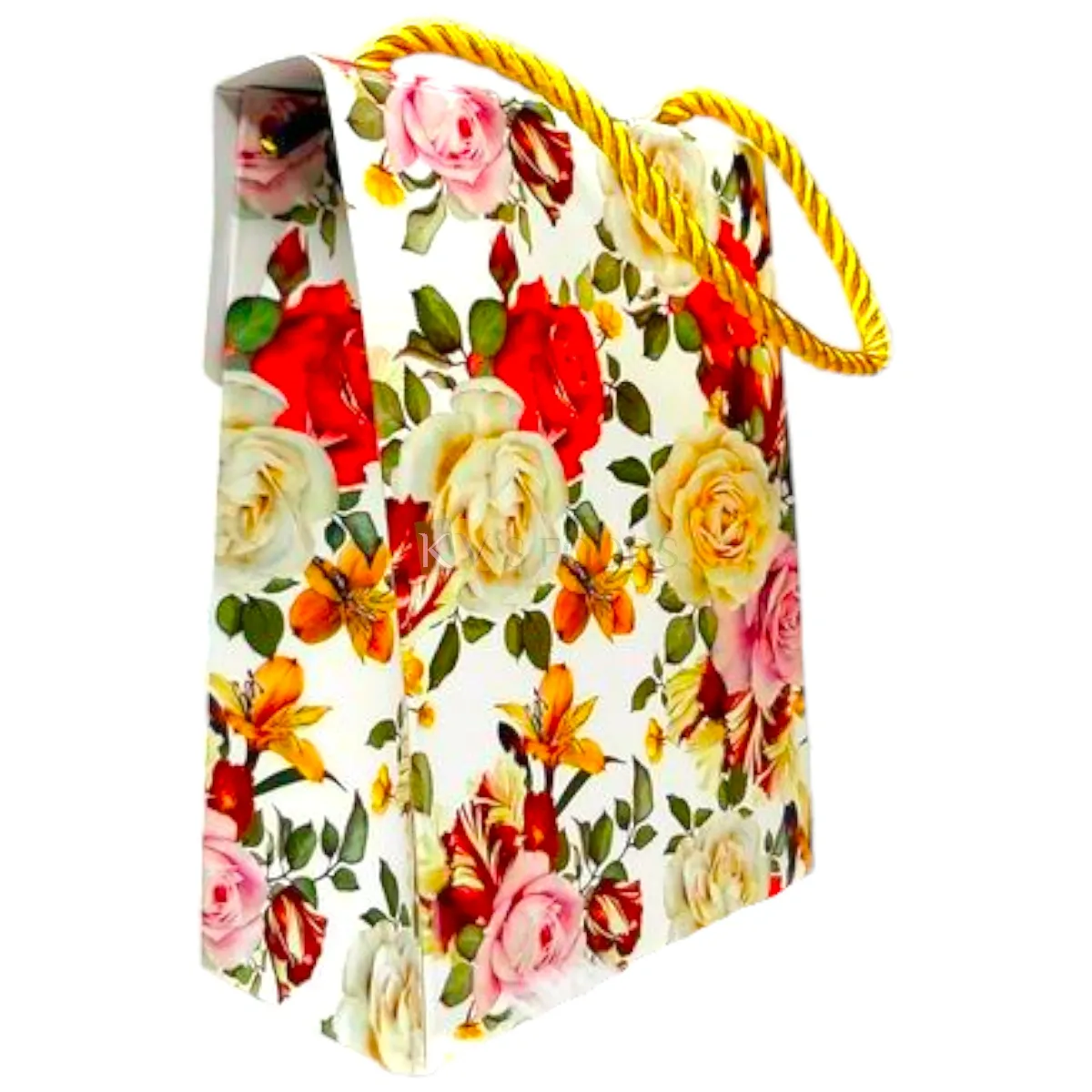 10 PC Set of Floral Folding Bag Box Size 4.5*6.5*2.5 Inch For Gifting Chocolates, Greeting Cards, Sweets, Laddu, Dryfruits, Candies, Jewellery Storage Box, Pacakging DIY Festival Gift Box