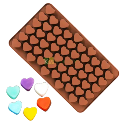 55 Cavity Mini Small Heart, Sugar-craft, Cake Dessert Insert, Chocolate, Ice Cream Garnishing Cake Decoration, Candy, Jelly, Gummy, Fondant, DIY Silicon Mould