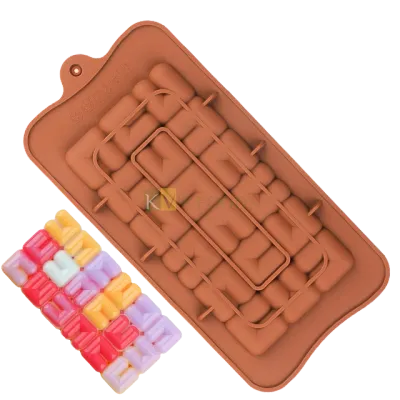 Designer U Shaped Labyrinth Mesh Bar Break Apart Cadbury chocolate Mould, Sugar-craft, Chocolate, Cake Decoration, Candy, Jelly, Gummy, Fondant, Baking DIY Silicon Mould