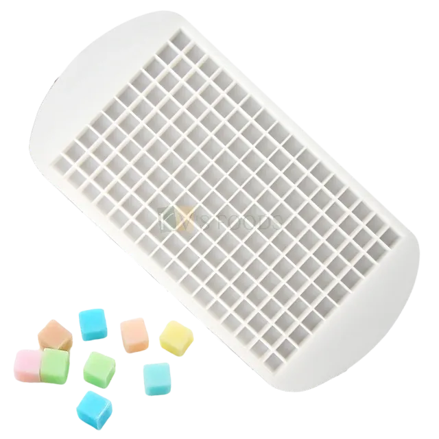 160 Cavities Small Square Candy Moulds  Grid Tray, Sugar-craft, Cake Dessert Insert,  Chocolate, Cup Cake, Ice Cream Garnishing Cake Decoration, Ice Cube, Candy, Fondant, DIY Silicon Mould