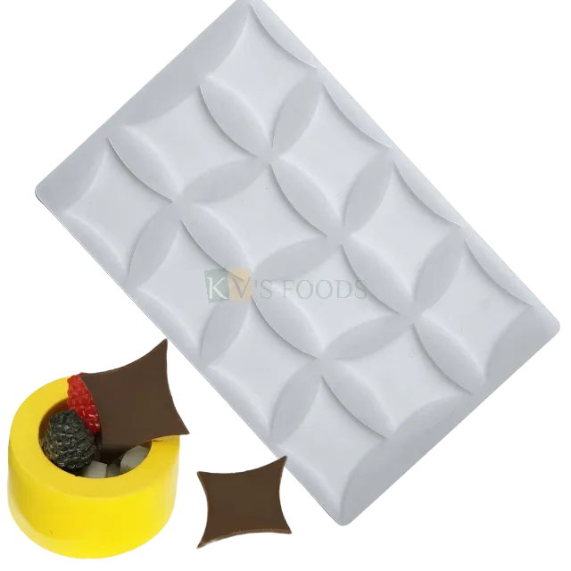 12 Cavity Square, Diamond Cut Shape Silicon Chocolate Mould, Sugar-craft, Cake Dessert Insert, Chocolate, Ice Cream Garnishing, Cake Decoration, Candy, Fondant, DIY Food Decor Craft Mold