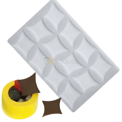 12 Cavity Square, Diamond Cut Shape Silicon Chocolate Mould, Sugar-craft, Cake Dessert Insert, Chocolate, Ice Cream Garnishing, Cake Decoration, Candy, Fondant, DIY Food Decor Craft Mold