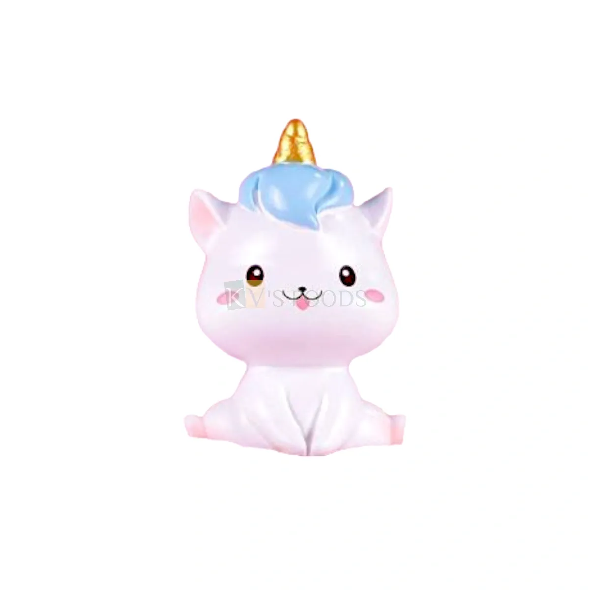1PC 1.7 Inch Sitting Baby Unicorn Animal Figure Cake Topper Baby Boy Theme, Kids Room Decor Kawaii Car Decoration Unicorn Doll Figurine Cupcake Topper, Baby Shower Birthday Theme DIY Cake Decorations