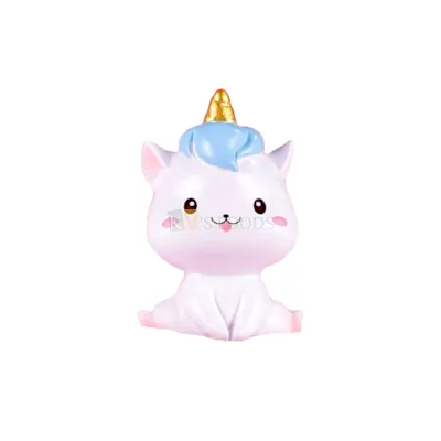 1PC 1.7 Inch Sitting Baby Unicorn Animal Figure Cake Topper Baby Boy Theme, Kids Room Decor Kawaii Car Decoration Unicorn Doll Figurine Cupcake Topper, Baby Shower Birthday Theme DIY Cake Decorations
