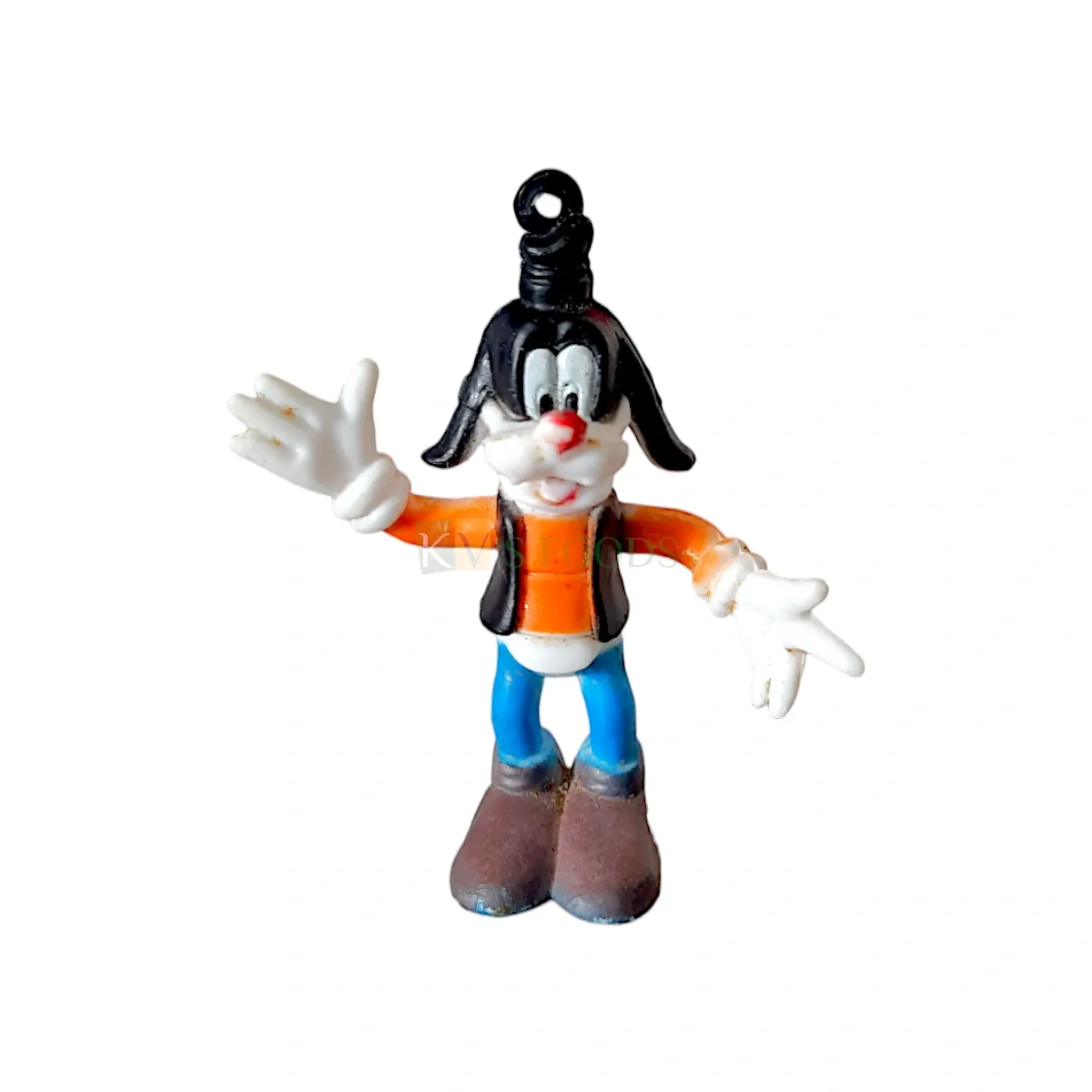 1PC Disney Goofy Figurine Cake Topper  Vintage  Action Figurine Kawaii Q Style Cartoon Anime Theme, Miniature Doll Figure, Kids Room Decor Mickey and Friends DIY Cake Decorations Keychains