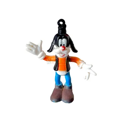1PC Disney Goofy Figurine Cake Topper  Vintage  Action Figurine Kawaii Q Style Cartoon Anime Theme, Miniature Doll Figure, Kids Room Decor Mickey and Friends DIY Cake Decorations Keychains